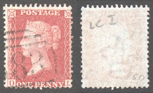 Great Britain Scott 20 Used Plate 50 - OL (P) - Click Image to Close